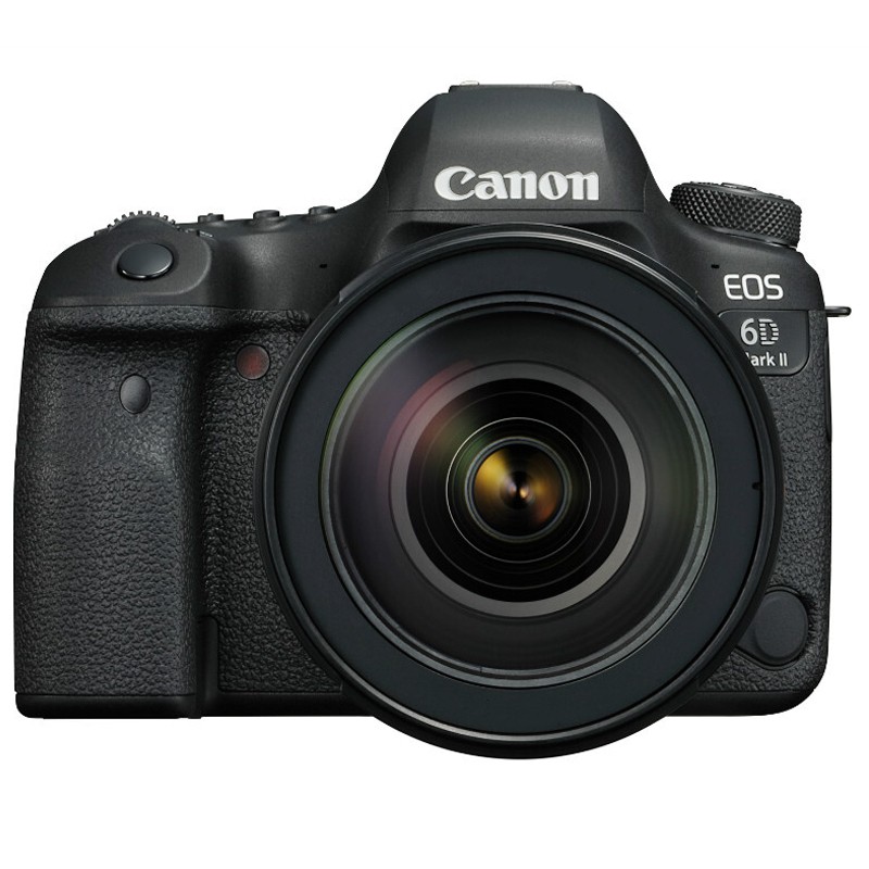 佳能（Canon）EOS 6D Mark II 单反相机 全画幅传感器 2620万像素 3英寸显示屏 45点全十字自动对焦 无机身存储 加配EF 24-105mm f/4L IS USM镜头 一年保修 黑色