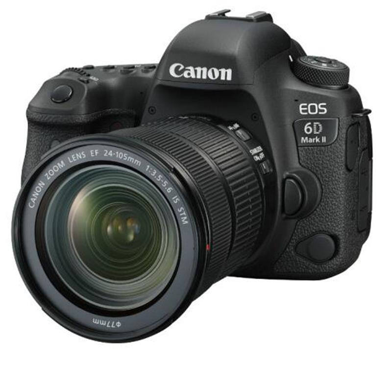 佳能（Canon）EOS 6D Mark II 单反相机 全画幅传感器 2620万像素 3英寸显示屏 45点全十字自动对焦 无机身存储 加配EF 24-105mm f/4L IS USM镜头 一年保修 黑色