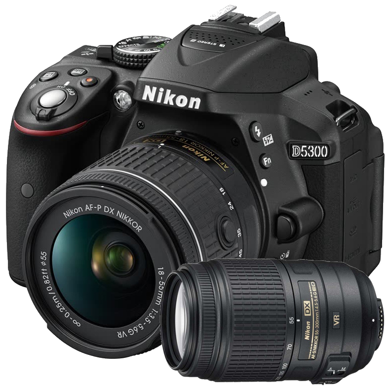 尼康（Nikon）D5300 单反套机 CMOS全画幅传感器 3.2英寸显示屏 配AF-S 18-140mmf/3.5-5.6G ED VR镜头 黑色