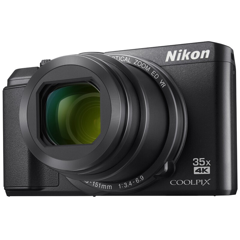 尼康（Nikon）Coolpix A900 数码相机 CMOS传感器 2029万像素 35倍光学变焦 3.0英寸显示屏 无内置存储 一年保修 黑色