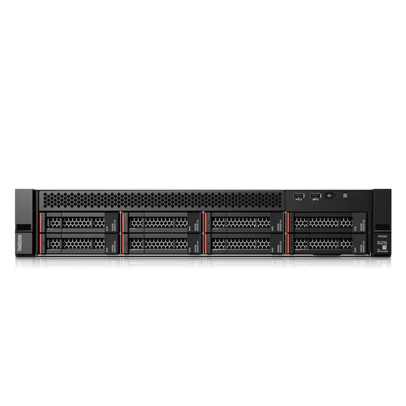 联想(Lenovo) SR590 2U双路机架式服务器 2*Intel至强4114 2.2GHz 十核/2*16G-DDR4/8*6T SATA 硬盘/RAID 530-8i/2*750W/三年保修