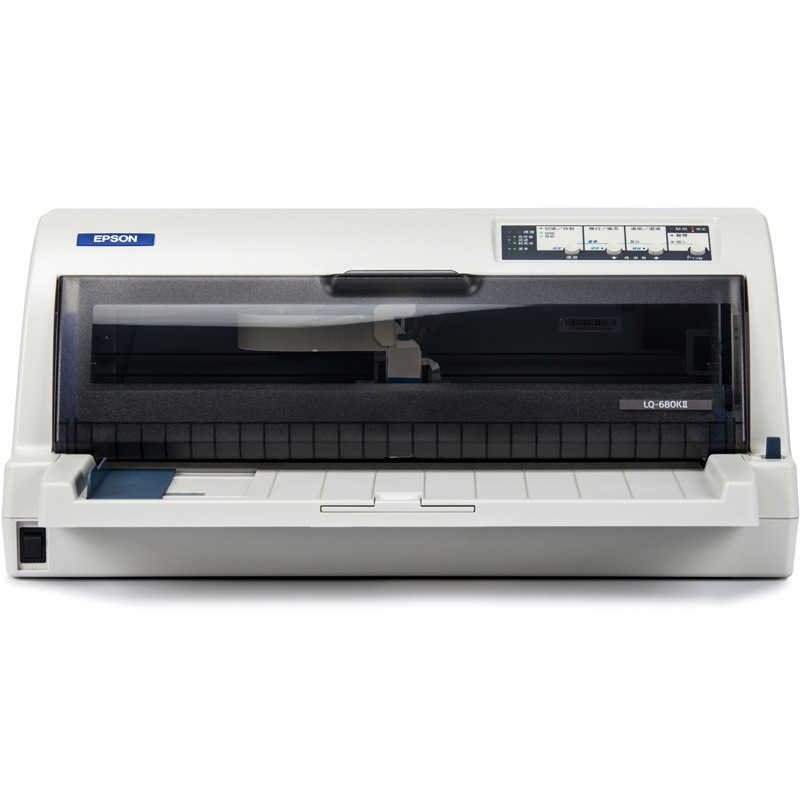 爱普生（EPSON）LQ-680KII 平推高效型票据打印机 106列 (1+6层拷贝） 106列 24针 231汉字/秒(7.5cpi) 1份原件+6份拷贝 1年保修