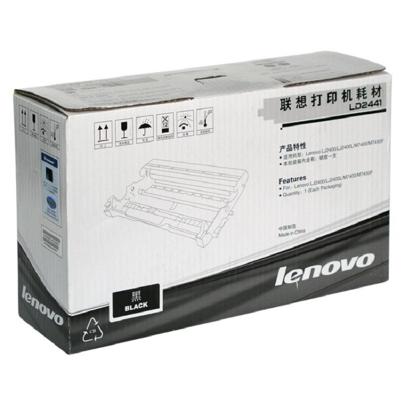 联想（Lenovo）LD2441 黑色硒鼓 12000页打印量 适用机型：LJ2400/LJ2400L/LJ2400T/M7400/M7450F/M3410/M3420 单支装