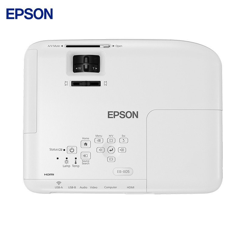 爱普生（EPSON）CB-X05 投影机 3300流明 3LCD显示技术 手动变焦 1024*768dpi 最高300英寸显示 整机两年保修 灯泡半年保修