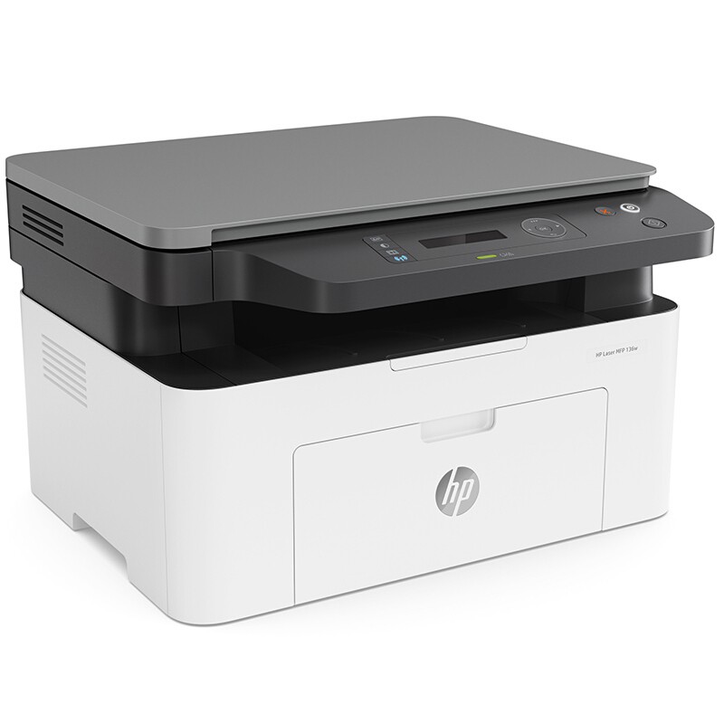 惠普（HP）Laser MFP 136w A4黑白激光多功能一体机 打印/复印/扫描 支持无线网络打印 20页/分钟 手动双面打印 适用耗材：W1110A 一年保修