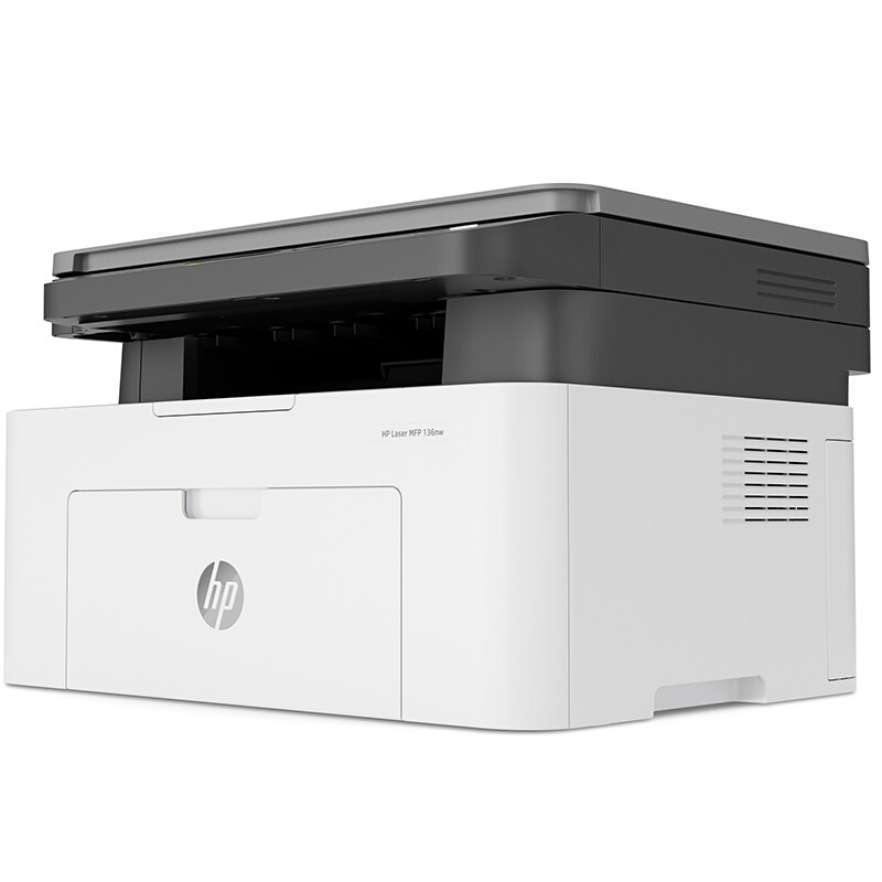 惠普（HP）Laser MFP 136nw A4黑白激光多功能一体机 打印/复印/扫描 支持有线/无线网络打印 20页/分钟 手动双面打印 适用耗材：W1110A 一年保修