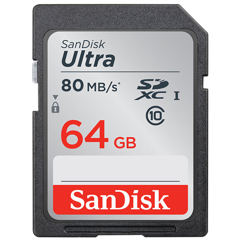 闪迪（SanDisk）至尊高速SD卡 SDSDUNC-064G-ZN6IN 64G Class10 读速80MB/s 灰色