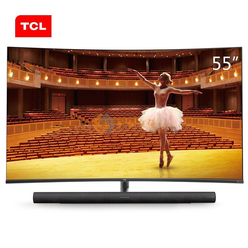 TCL 55C7 55英寸 智能电视 LED屏 支持有线/无线网络 4K超高清 二级能效 标配底座 曲面 超薄圆角全面屏 AI电视